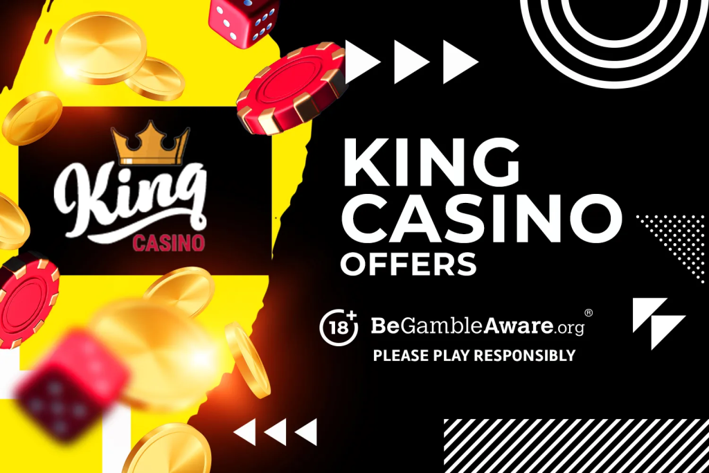 The banner showcasing the various promotional offers and incentives available at King Casino, highlighting the platform's commitment to providing players with valuable rewards and opportunities.