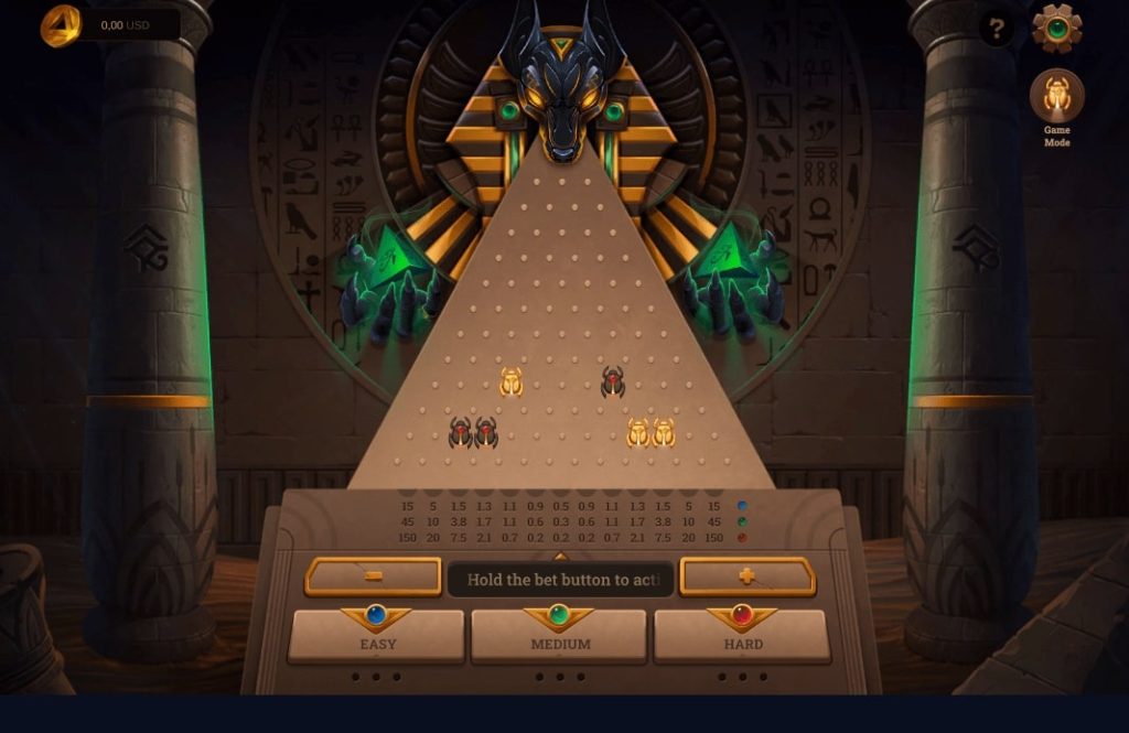 anubis plinko 1win in-game screenshot